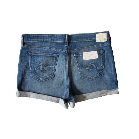 NWT AG Adriano Goldschmied Hailey in 12 Years Ash Ex-Boyfriend Roll-up Shorts 32 - Picture 6 of 6